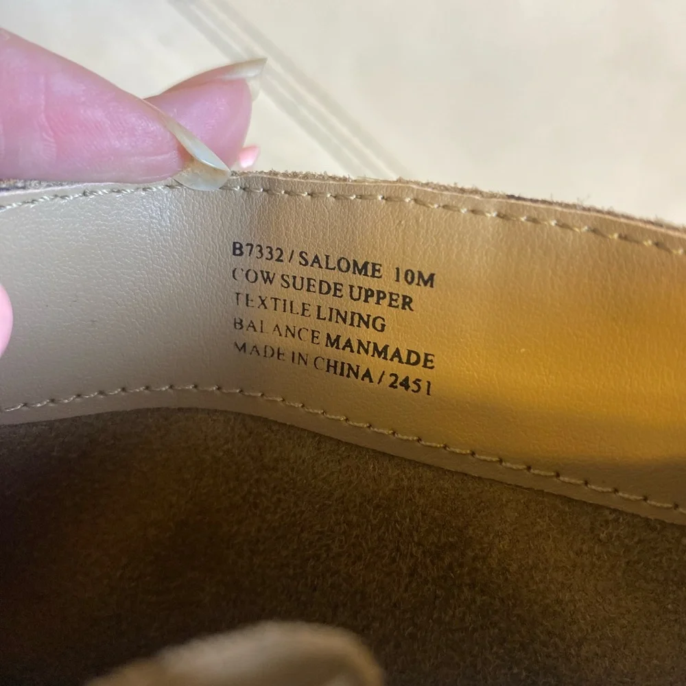 $179 NEW BLONDO Sadie Waterproof Bootie Taupe Suede Size 10 BLOCK HEEL SQAURE - Picture 13 of 14